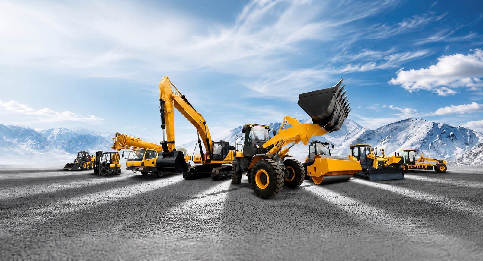 Heavy equipment fleet lineup